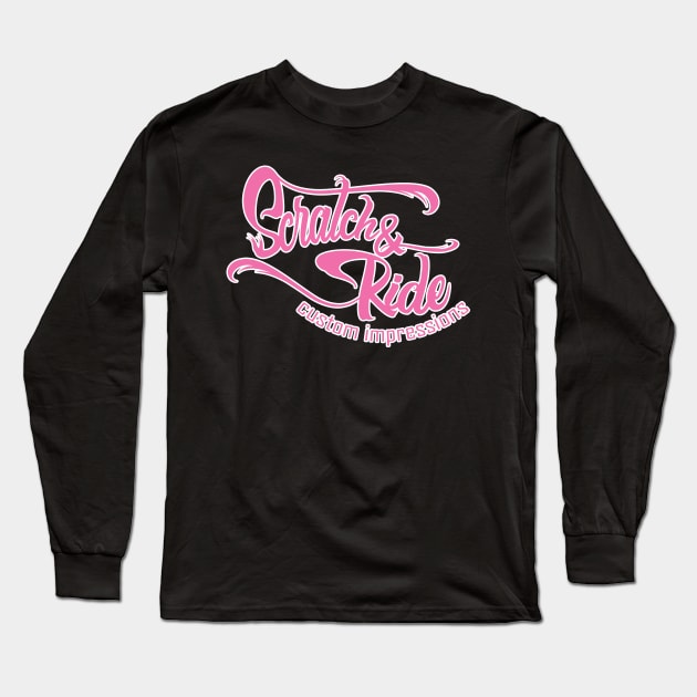 Scratch & Ride Brand (Pink Logo) Long Sleeve T-Shirt by Scratch&Ride